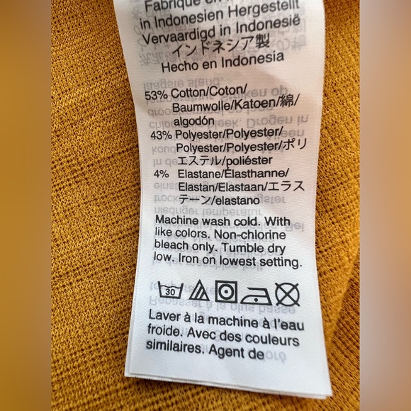 Madewell Bodycon Side Slit Mustard Sleeveless Dress Size XXS - Picture 8 of 9